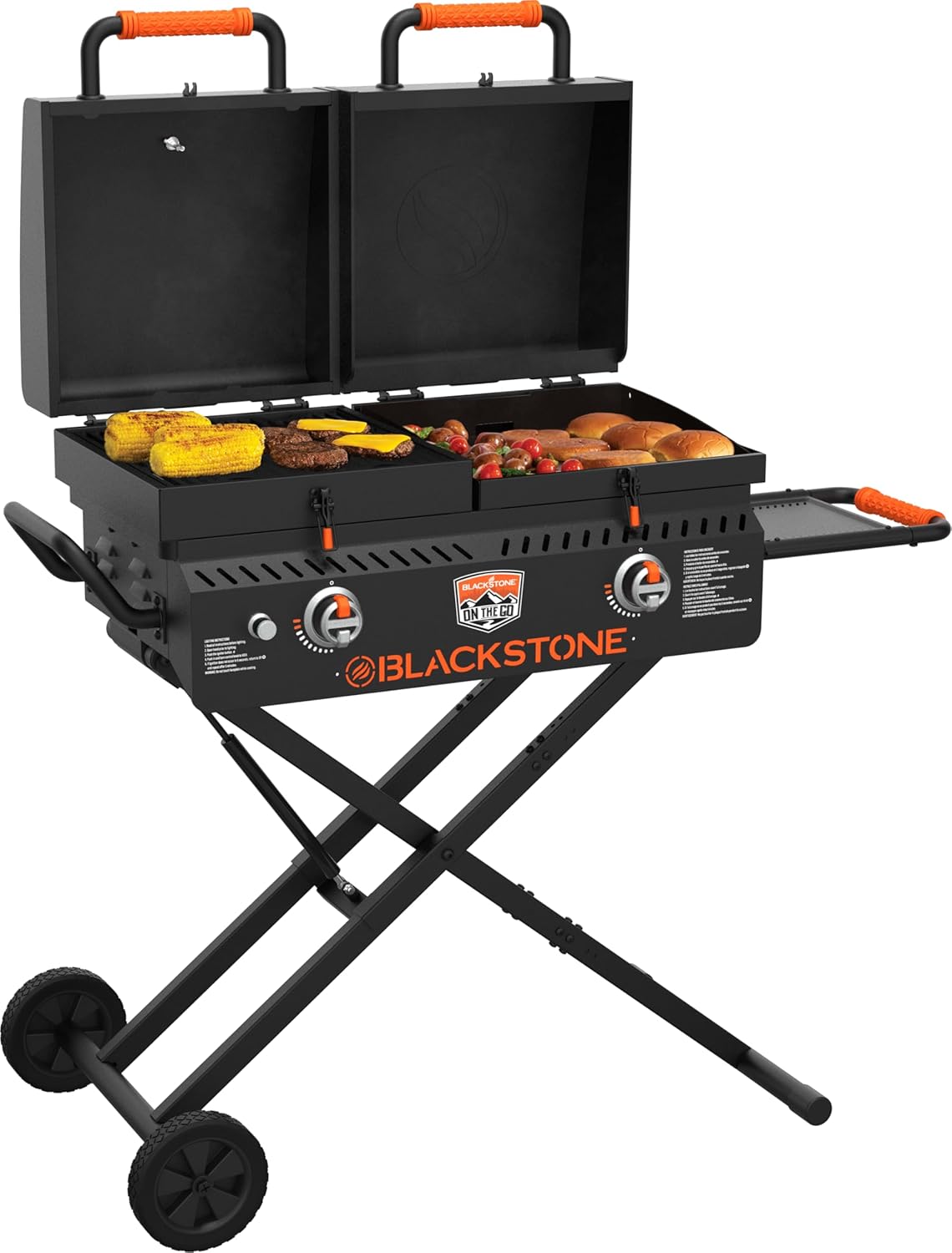 Blackstone Smoker Grill – Pellet, Griddle & Combo Models Explained Blackstone On The Go Tailgator Grill Griddle Combo with Wheels, Legs Hood & Side Shelf - Heavy Duty Flat Top Portable BBQ Griddle Grill Station for Kitchen, Camping, Outdoor, Tailgating – 1550