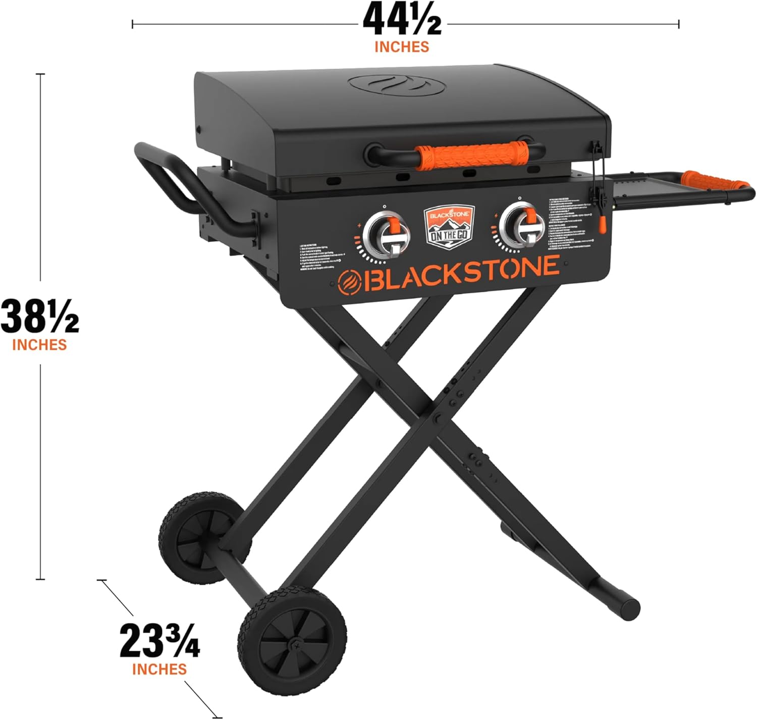 Blackstone 22 Inch Griddle 2350 Portable Blackstone Omnivore Grill with Flexfold Legs with 22 Inch Blackstone Griddle Cover 5608 for On The Go Flexfold Griddle
