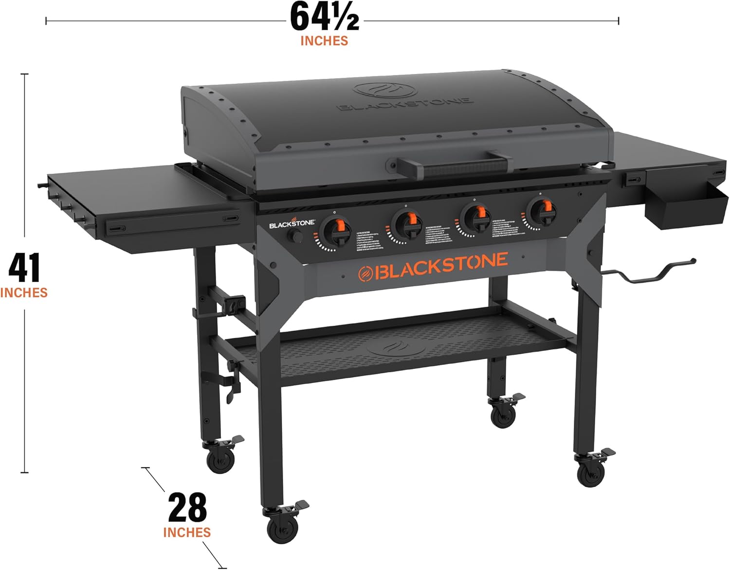 Blackstone 2310 Iron Forged 36” Omnivore Griddle with X-Braced Hood, Powder Coated Steel, Black