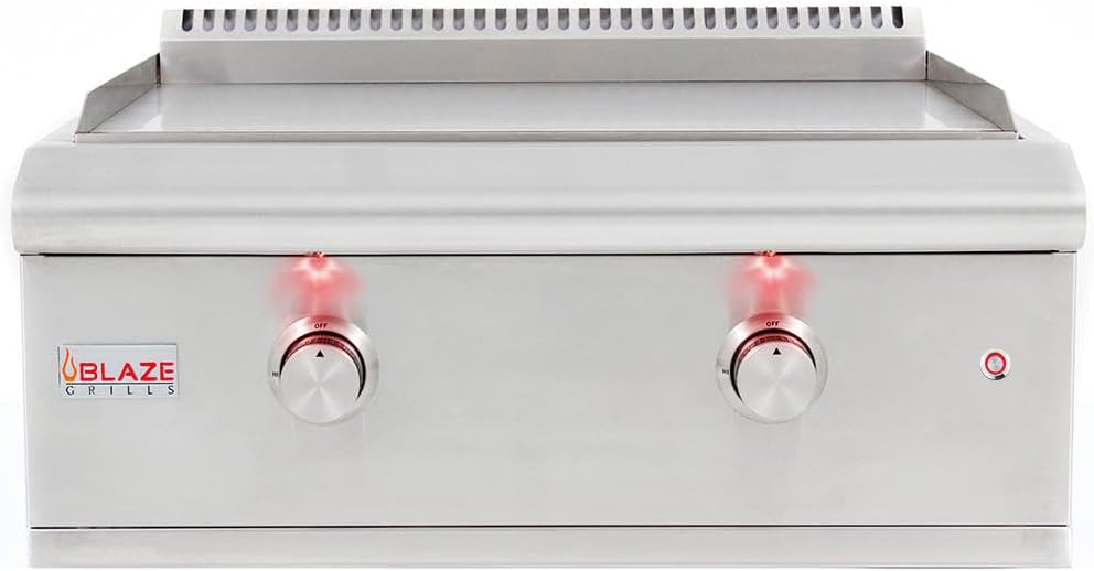 Built In Griddle for Outdoor Kitchen – Complete Buying & Installation Guide Blaze Grills Premium LTE 30-Inch Built-In Propane Griddle – Stainless Steel Flat Top with 36,000 BTUs, LED Control Knobs & Push-and-Turn Ignition
