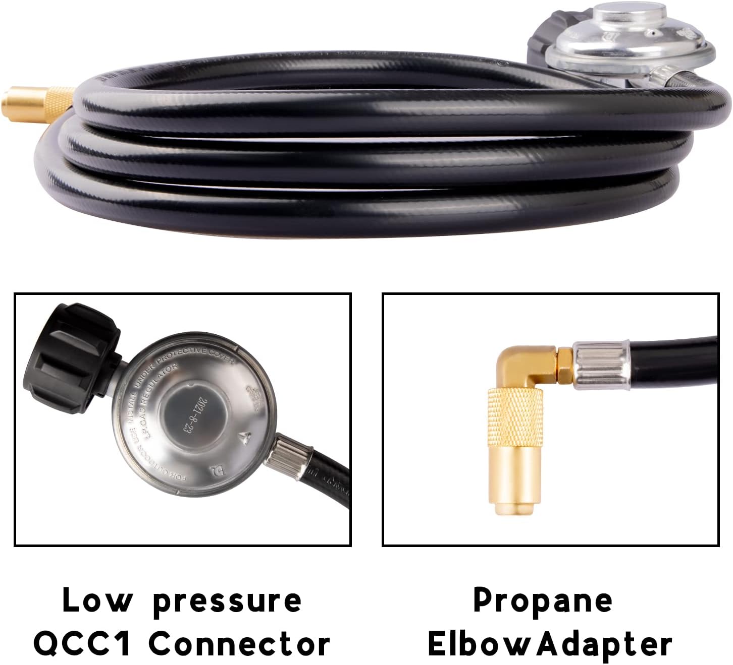 How to Connect Propane to Blackstone (Step-by-Step Guide) DOZYANT 6 Feet Propane Regulator and Hose with Elbow Adapter for Blackstone 17 inch and 22 inch Table Top Griddle, Replacement Parts Connect to Large 20 Propane Tank