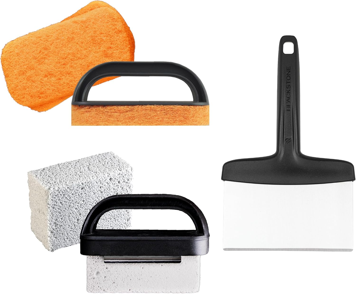 Blackstone Griddle Cooking Tools Kit – Essential Tools Every Griddle Owner Should Have BLACKSTONE 5060 Professional 8-Piece Griddle Cleaning Kit, Stainless Steel, Black