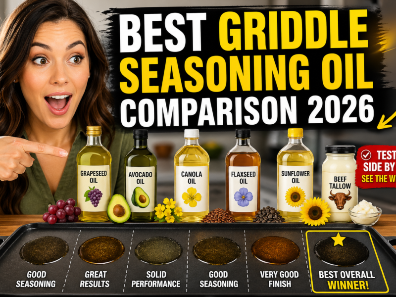 Best Griddle Seasoning Oil Comparison 2026 – Which Oil Gives the Strongest Nonstick Surface?
