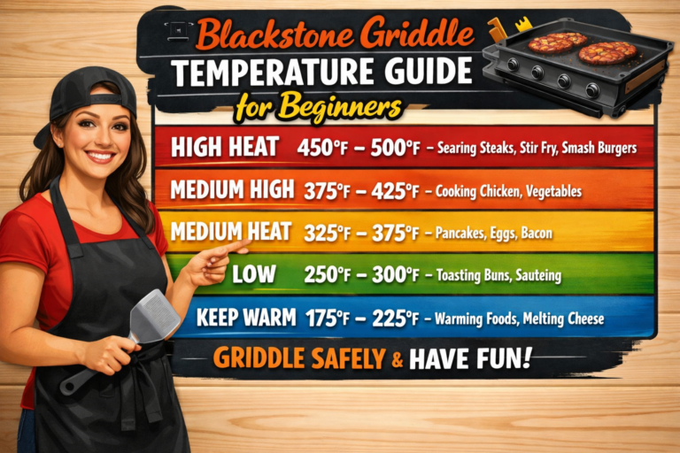 Blackstone griddle temperature chart for beginners