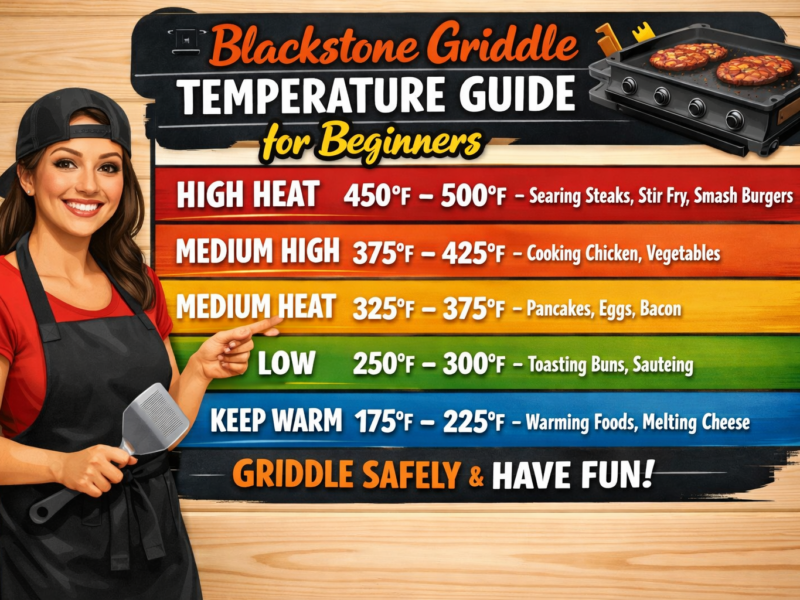 Blackstone Griddle Temperature Chart for Beginners – Easy Heat Guide for Perfect Cooking Results