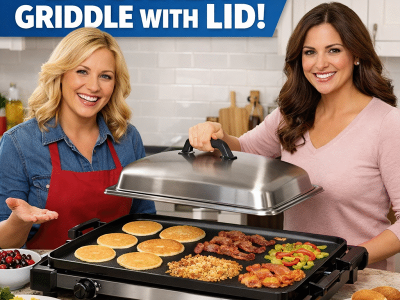2 Burner Griddle with Lid – Compact Cooking Power for Everyday Meals