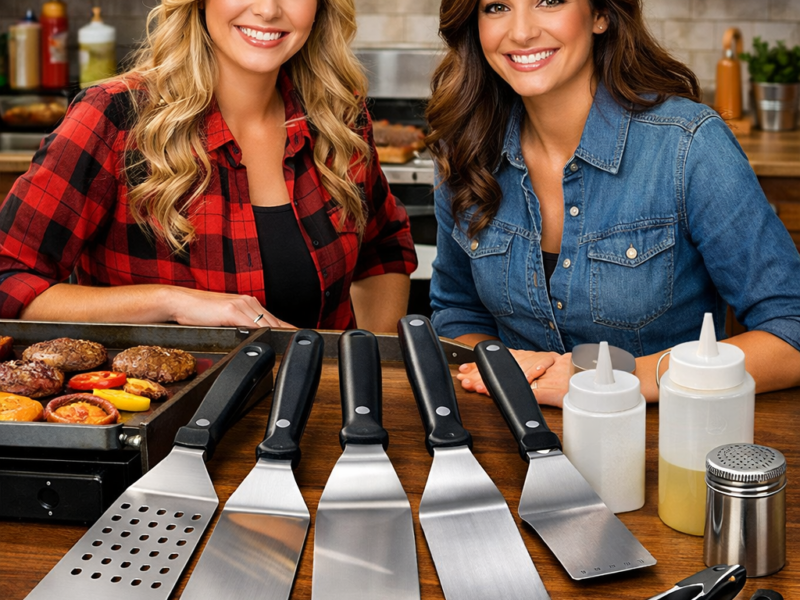 Best Griddle Spatula Set Stainless Steel – Essential Tool Set for Better Flat Top Cooking