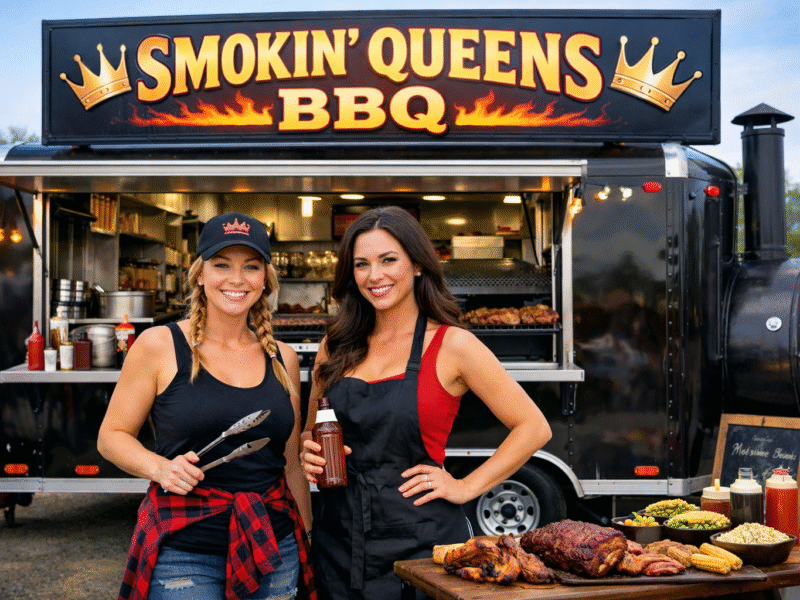 Mobile BBQ Trailer – Complete Portable Barbecue Kitchen for Events and Food Business