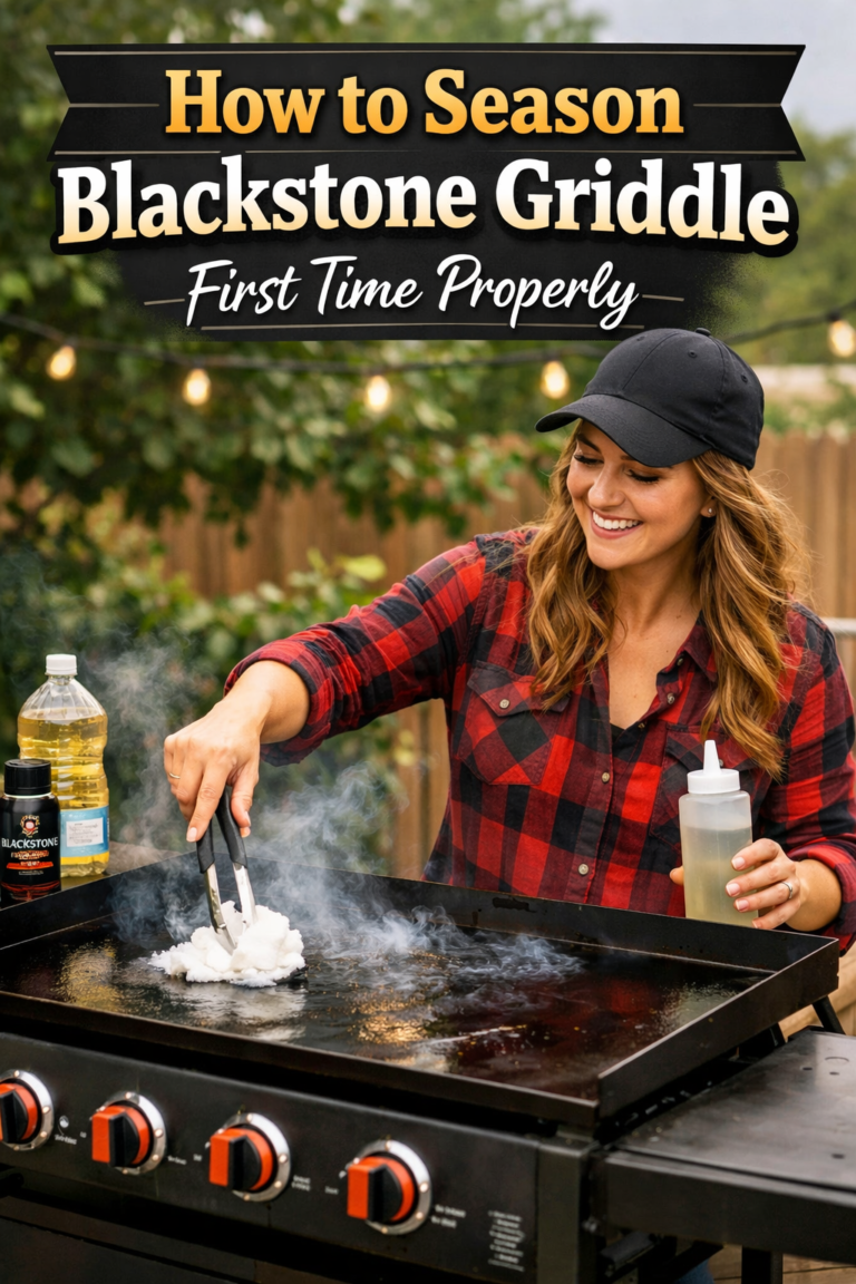 how to season Blackstone griddle first time properly
