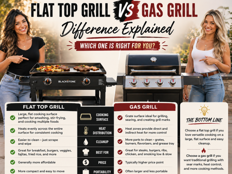 Flat Top Grill vs Gas Grill Difference Explained – Which One Should You Choose in 2026?