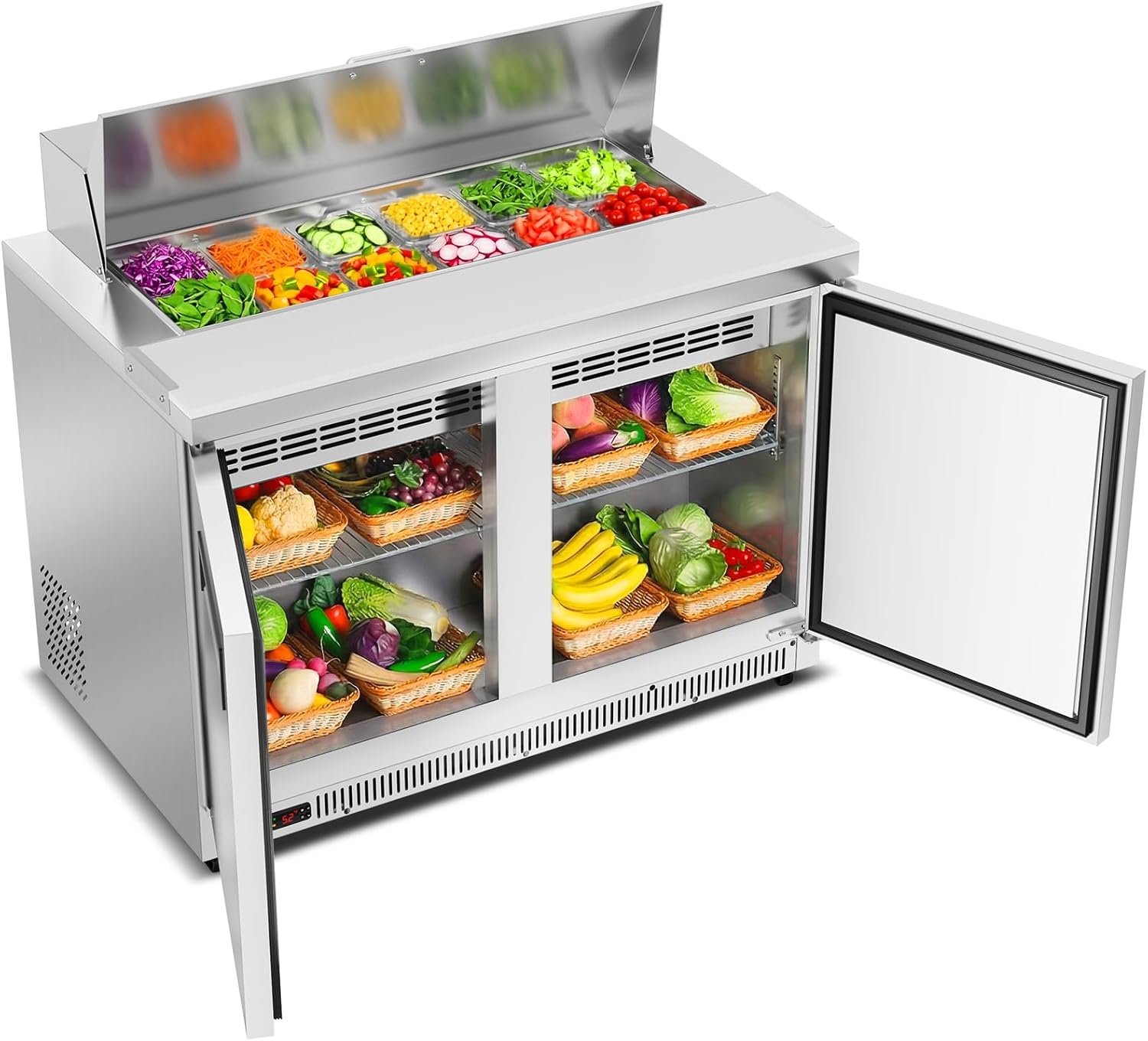 BBQ Food Truck Equipment List – Complete Setup Guide for a Professional Mobile BBQ Kitchen Tylza 48" Commercial Refrigerator, 12.7 Cu.Ft Sandwich Salad Prep Table, Mega Top Worktop Fridge w/ 12 Pans & Cutting Board, 2-Door Stainless Steel Salad Prep Cooler for Restaurant & Food Truck