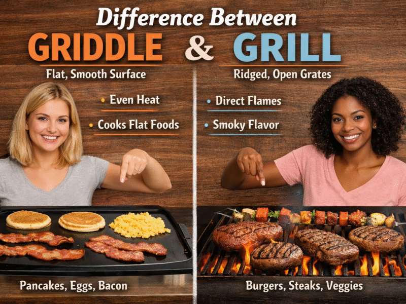 Difference Between Griddle and Grill – Which One Should You Choose?