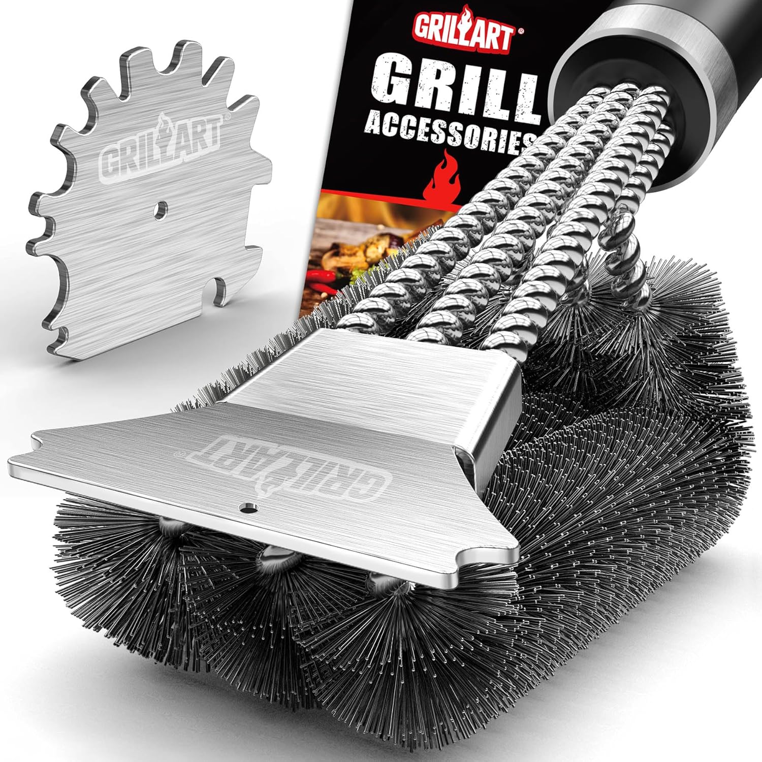 Blackstone Griddle Beginner Mistakes to Avoid – Common Errors New Users Should Know GRILLART Grill Brush and Scraper18 Inch BBQ Grill Cleaning Brush Kit Safe Wire Scrubber Universal Fit BBQ Cleaner Accessories for All Grates
