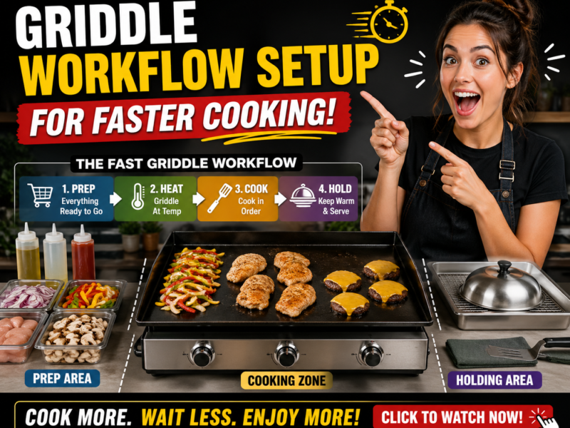 Griddle Workflow Setup for Faster Cooking – Turn Your Backyard Into a High-Speed Cooking Station