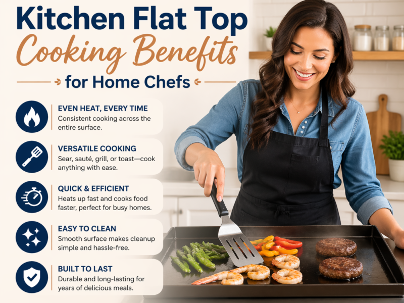 Kitchen Flat Top Cooking Benefits for Home Chefs – Why More People Are Switching to Flat Top Cooking