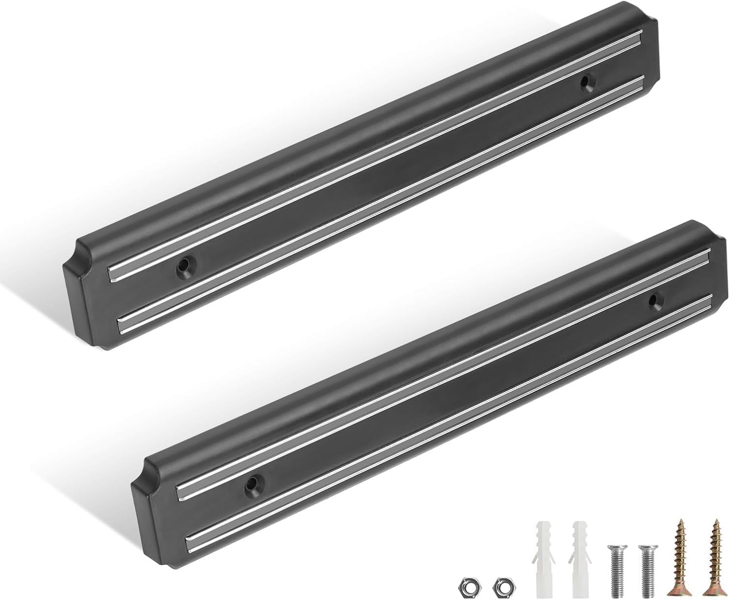 LS'BABQ Magnetic Tool Holder Strip for Blackstone Griddle, Utensil Holder Accessories for Kitchen, 2 Pack Outdoor BBQ Multipurpose Magnetic Knife Storage Rack, Magnet Grill Tool Holder (12.64" x 1.8")