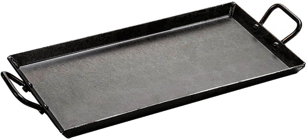 Lodge 18 Inch Pre-Seasoned Carbon Steel Griddle - Unparalleled Heat Retention - Use in the Oven, on a Gas Stove, on the Grill, or Over a Campfire - Black