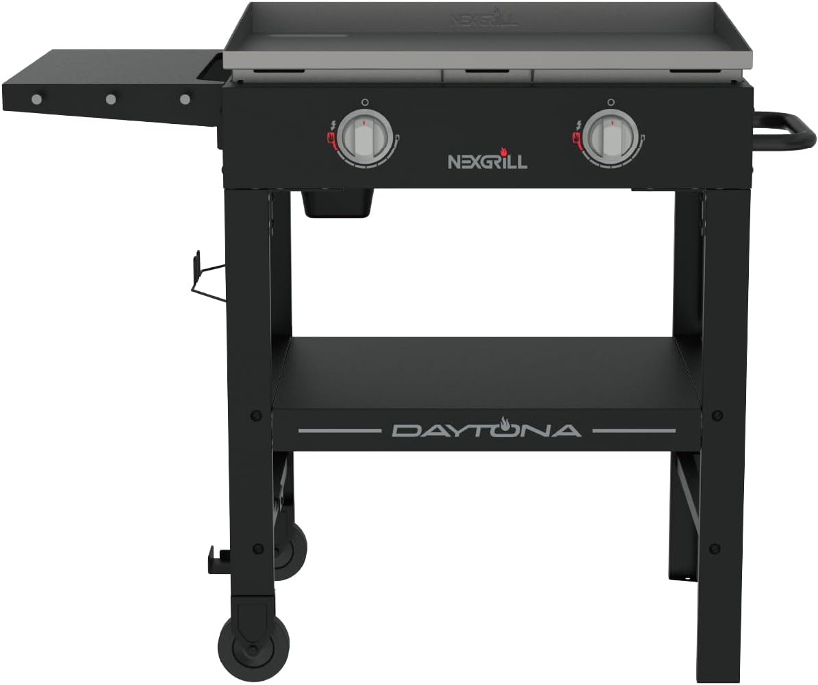 Blackstone vs Nexgrill — Which Flat Top Griddle Is Really Worth Your Money? Nexgrill Daytona 2 Burner Propane Flat Top Grill – Portable Outdoor Griddle Gas Grill for Camping Tailgating Backyard Cooking – 34000 BTUs 530 SQ. In. Grill for Burgers BBQ More 720 1150