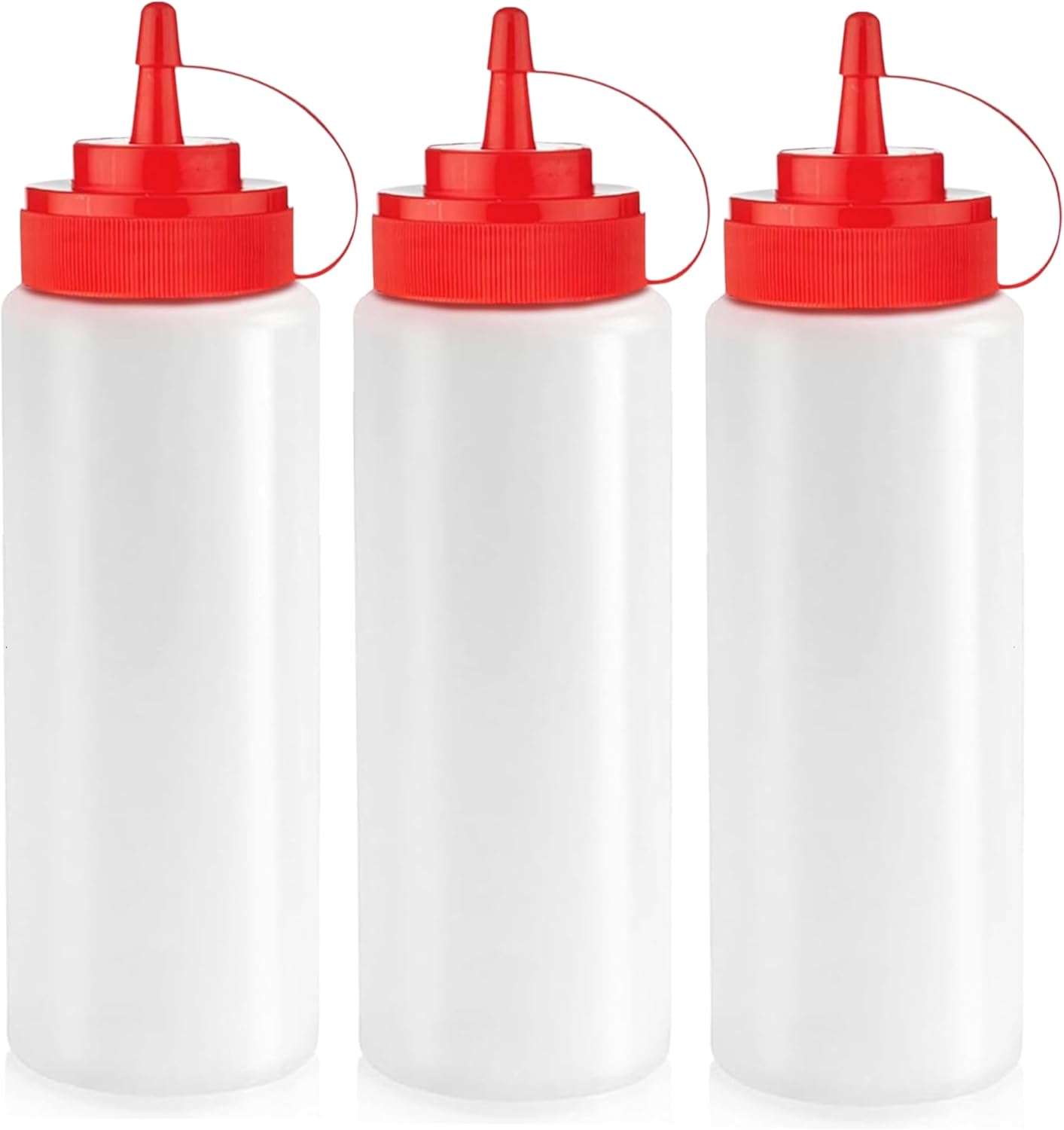 Norcalway 12 oz Condiment Squeeze Bottles for Sauces - Leak Proof Oil, Syrup, Dressing Squirt Bottles - 3 Pack uskitchentools.com