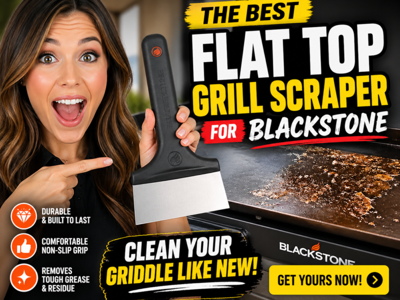 Best Flat Top Grill Scraper for Blackstone Cleaning – Keep Your Griddle Smooth and Spotless