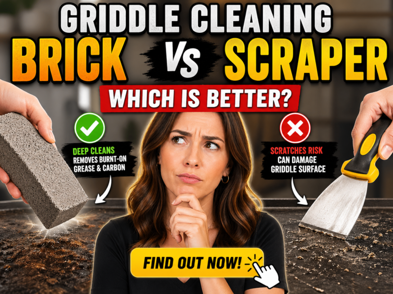 Griddle Cleaning Brick vs Scraper – Which Is Better for Cleaning Your Flat Top Grill?