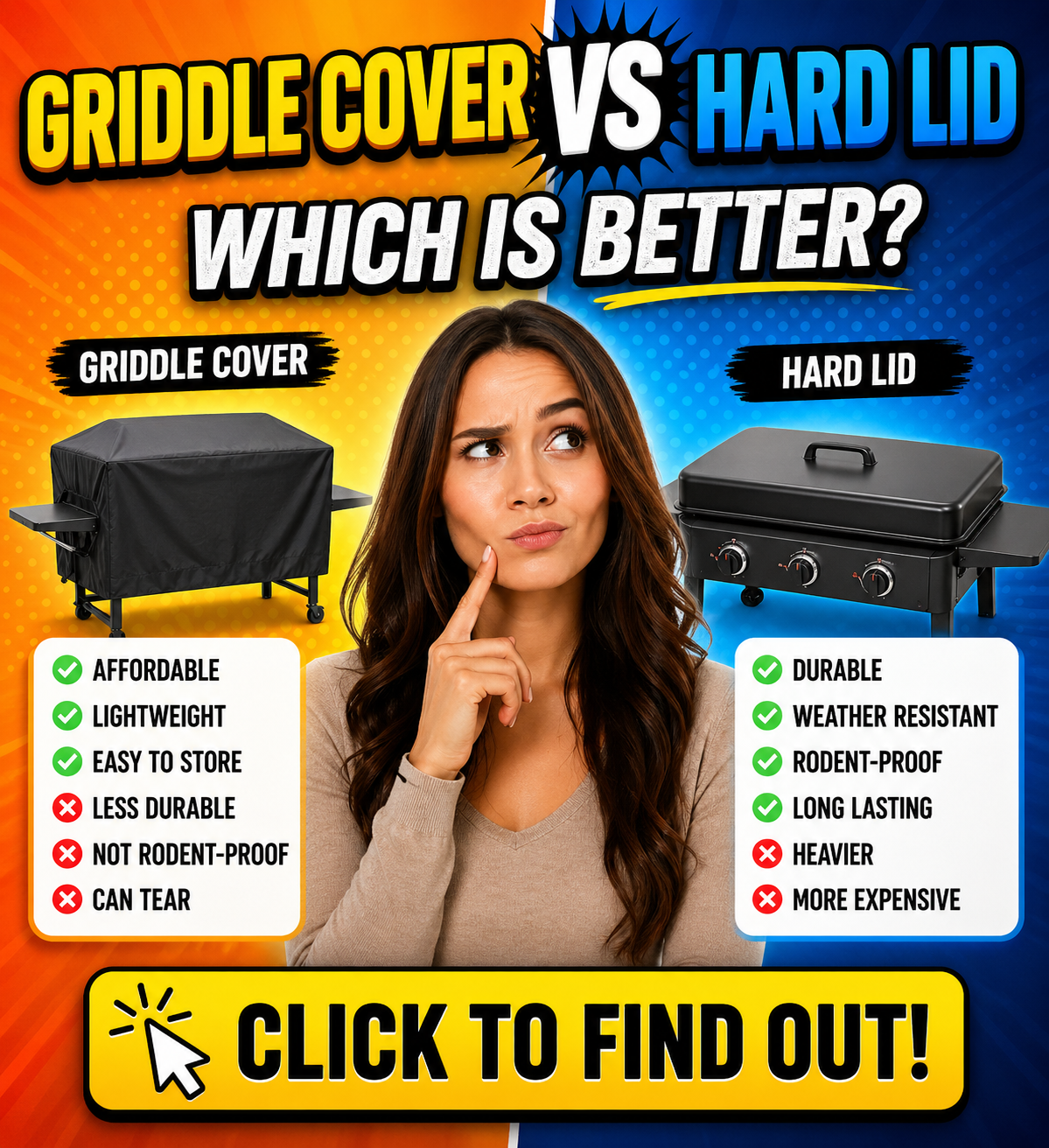 You are currently viewing Griddle Cover vs Hard Lid – Which Is Better for Protecting Your Flat Top Grill?