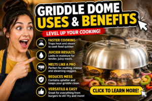 Read more about the article Griddle Dome Uses and Benefits for Cooking – Why Every Flat Top Grill Needs One