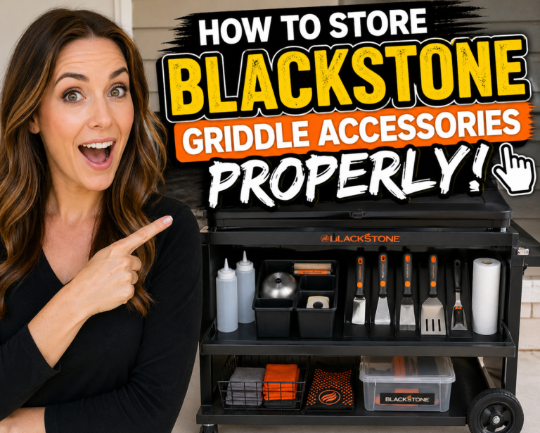 how to store Blackstone griddle accessories properly