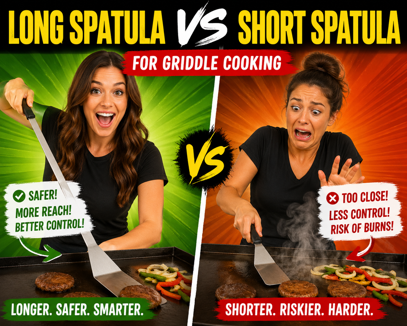 You are currently viewing Long Spatula vs Short Spatula for Griddle Cooking – Which One Should You Use?