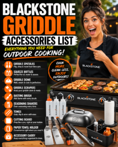 Read more about the article Must Have Blackstone Griddle Accessories List for Outdoor Cooking – Essential Tools You Shouldn’t Miss