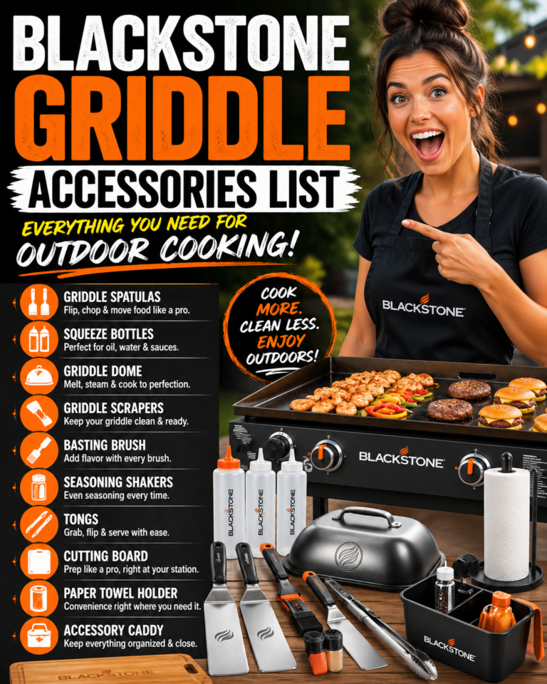 must have Blackstone griddle accessories list for outdoor cooking