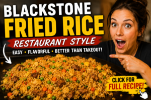 Read more about the article Blackstone Fried Rice Recipe Restaurant Style – Easy Hibachi Flavor at Home