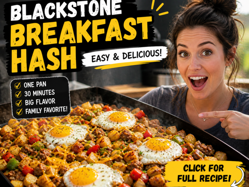 Blackstone Breakfast Hash Recipe Easy – Crispy, Flavorful & Perfect for Beginners (2026)