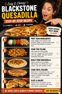 Read more about the article Blackstone Quesadilla Recipe Step by Step – Crispy, Cheesy & Beginner Friendly