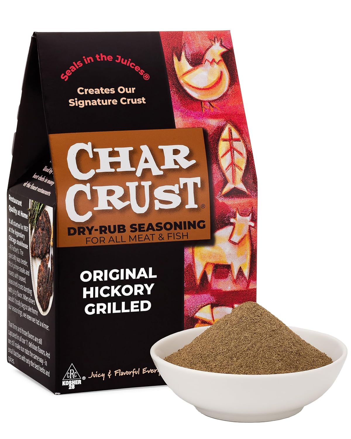 Char Crust Dry-Rub Seasonings Original Hickory Grilled