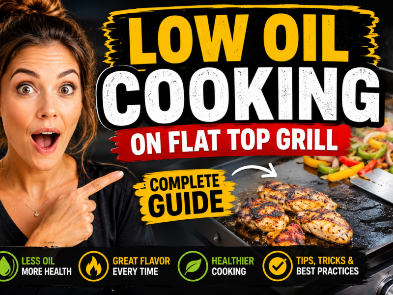 Low Oil Cooking on Flat Top Grill Guide – Healthy & Flavorful Griddle Cooking